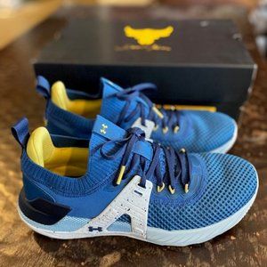 Under Armour Project Rock 4 Team Rock Athletic Shoes - Blue, Size 10 MSRP $150